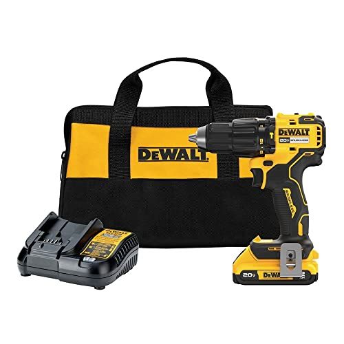 DEWALT 20V MAX Compact Hammer Drill/Driver Kit, Brushless 1/2 in ...