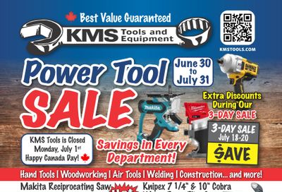 KMS Tools and Equipment Flyer July 1 to 31