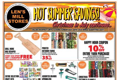 Len's Mill Stores Flyer July 15 to 28
