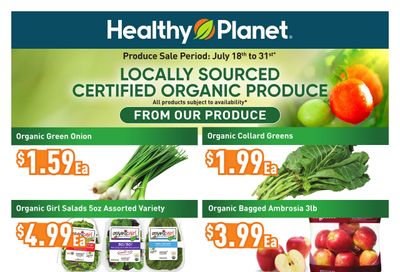 Healthy Planet Flyer July 18 to 31