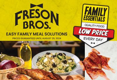 Freson Bros. Family Essentials Flyer July 26 to August 29