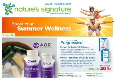 Nature's Signature Flyer July 25 to August 21