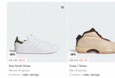 Adidas Canada: Buy Two or More Items and Get 30% off with Promo Code