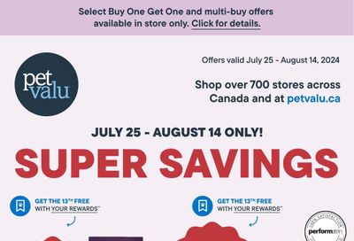 Pet Valu Flyer July 25 to August 14