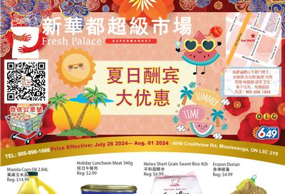 Fresh Palace Supermarket Flyer July 26 to August 1