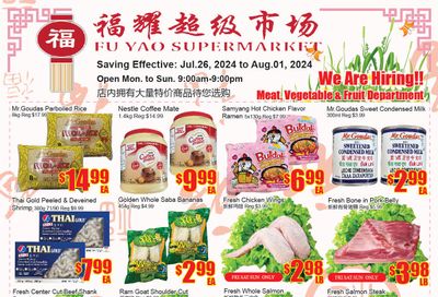 Fu Yao Supermarket Flyer July 26 to August 1