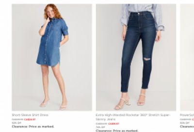 Old Navy Canada: All Kids Jeans From $14, Select Adult Jeans From $27 + Clearance