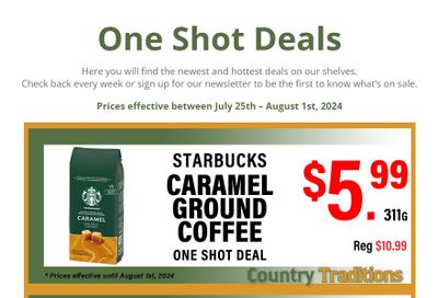 Country Traditions One-Shot Deals Flyer July 25 to August 1