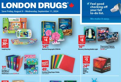 London Drugs Back To School Flyer August 9 to September 11