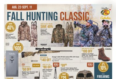 Cabela's Flyer August 22 to September 11