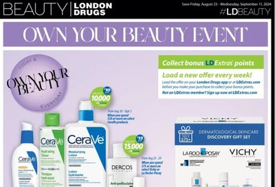 London Drugs Beauty Event Flyer August 23 to September 11