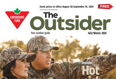 Canadian Tire The Outsider Flyer August 30 to September 19