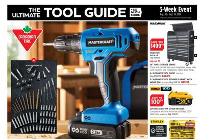 Canadian Tire Tool Guide August 30 to September 19