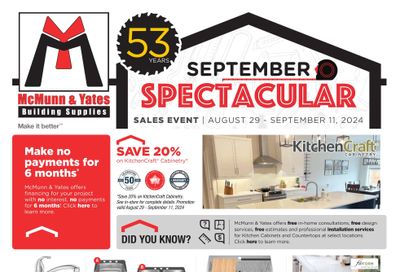 McMunn & Yates Building Supplies Flyer August 29 to September 11