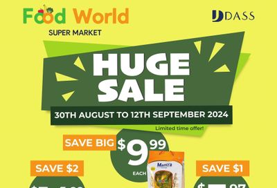 Food World Supermarket Flyer August 30 to September 5