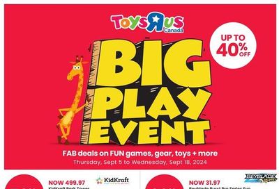 Toys R Us Flyer September 5 to 18