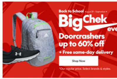 Sport Chek Canada: Doorcrashers up to 60% off + Free Same Day Delivery