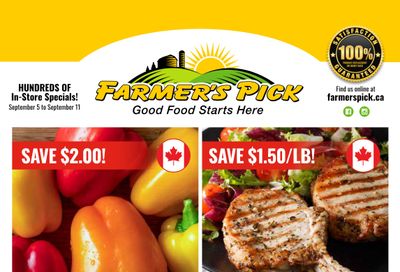 Farmer's Pick Flyer September 5 to 11