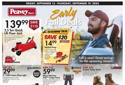 Peavey Mart Flyer September 13 to 19