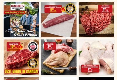 Robert's Fresh and Boxed Meats Flyer September 9 to 16