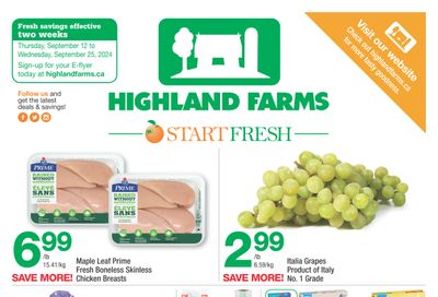 Highland Farms Flyer September 12 to 25