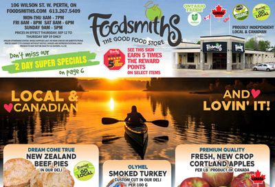 Foodsmiths Flyer September 12 to 19