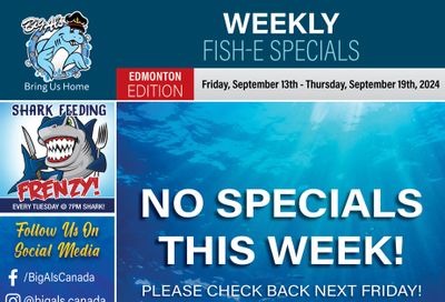 Big Al's (Edmonton) Weekly Specials September 13 to 19