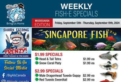 Big Al's (Mississauga) Weekly Specials September 13 to 19