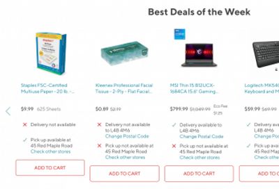 Staples Canada: Top Deals + Back To School Clearance