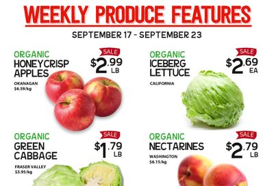 Pomme Natural Market Weekly Produce Flyer September 17 to 23