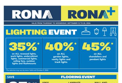 Rona & Rona+ (West) Flyer September 19 to 25