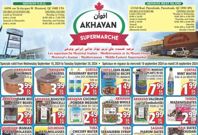 Akhavan Supermarche Flyer September 18 to 24