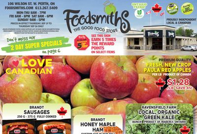 Foodsmiths Flyer September 19 to 26