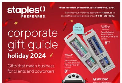 Staples Corporate Gift Guide September 25 to December 18