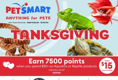 PetSmart Tanksgiving Flyer September 30 to October 27