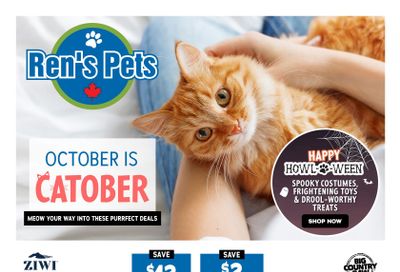 Ren's Pets October Is Catober Flyer October 1 to 31