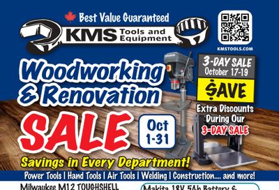 KMS Tools and Equipment Flyer October 1 to 31