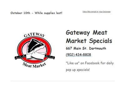 Gateway Meat Market Flyer October 10 to 16