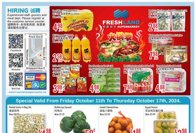 FreshLand Supermarket Flyer October 11 to 17