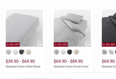 MUJI Canada: 20% off Bedding + More Limited Time Offers