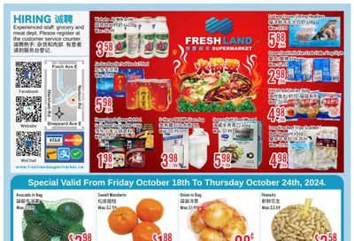 FreshLand Supermarket Flyer October 18 to 24