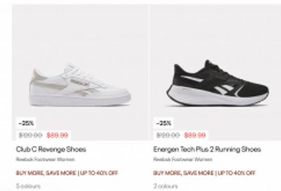 Reebok Canada: Buy More, Save More Event up to 40% off