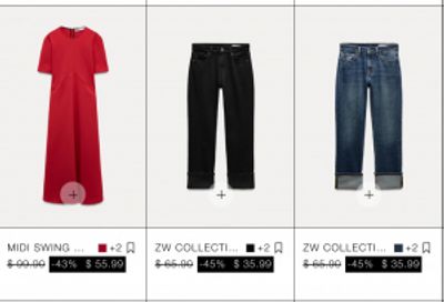 Zara Canada: Sale Styles up to 59% off