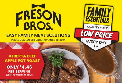 Freson Bros. Family Essentials Flyer November 1 to 28