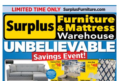 Surplus Furniture & Mattress Warehouse (Winnipeg, Brandon) Flyer October 28 to November 17