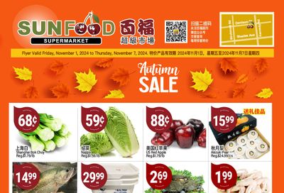 Sunfood Supermarket Flyer November 1 to 7