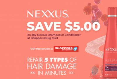 Unilever Canada Coupons: Save $5 on Nexxus Shampoo or Conditioner at Shoppers Drug Mart Canada