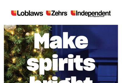 Zehrs Make Spirits Bright Flyer November 7 to December 25