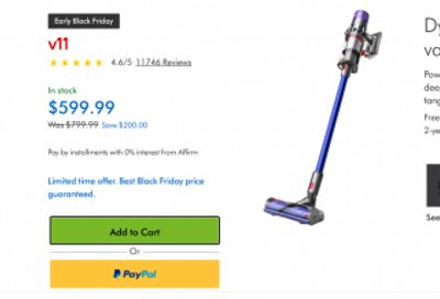 Dyson Canada Early Black Friday Deals: Save $200 on the V11 Cordless Vacuum