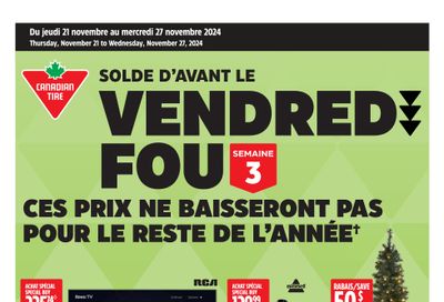 Canadian Tire (QC) Flyer November 21 to 27